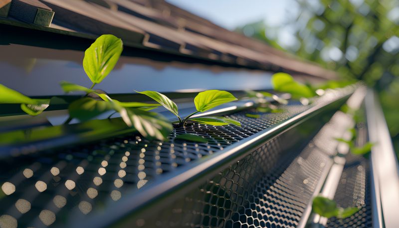 Rain Gutter Cover Installation detail
